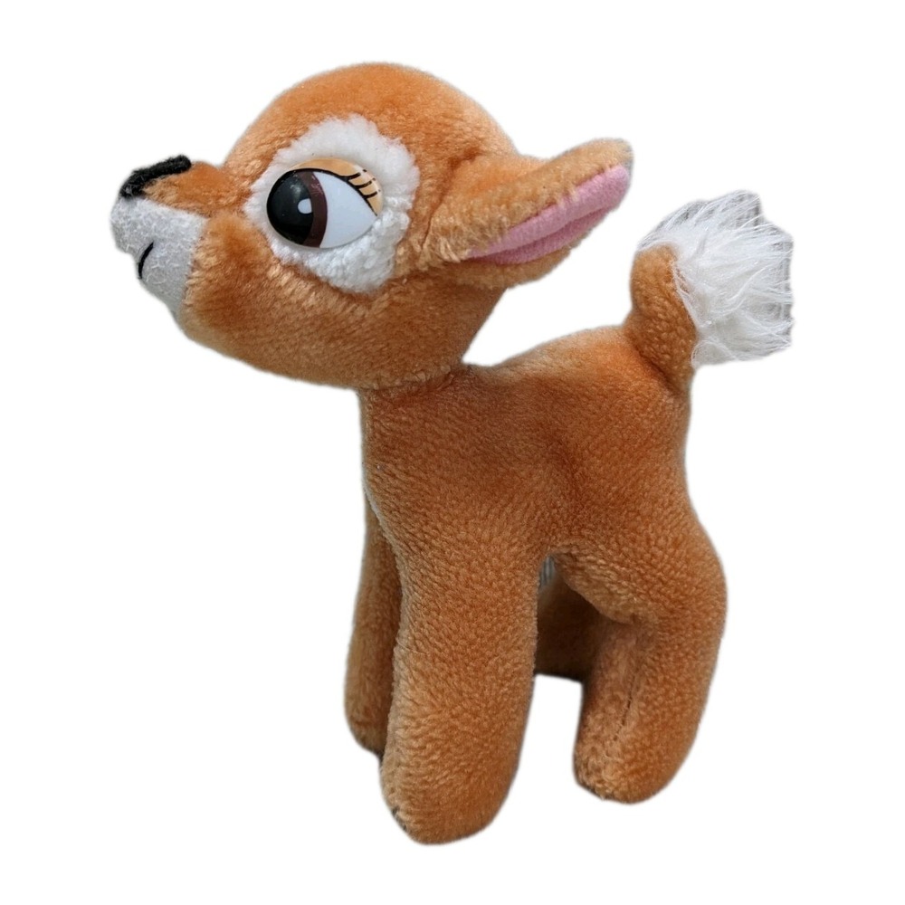 Vintage Disney Bambi Plush Stuffed Animal Walt Disney Brown Deer 7"